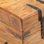 Vidaxl coffre 40x40x40 cm bois d'acacia solide