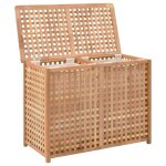 Vidaxl coffre a linge 87, 5x46x67 cm bois de noyer massif