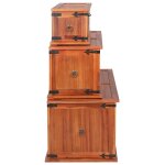 Vidaxl coffres de rangement 3 pcs bois d'acacia solide