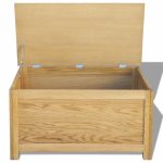 Vidaxl coffre de rangement 90 x 45 x 45 cm bois de chêne massif Vidaxl coffre de rangement 90 x 45 x 45 cm bois de chêne massif