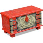 Vidaxl coffre de rangement bois de manguier rouge 80 x 40 x 45 cm Vidaxl coffre de rangement bois de manguier rouge 80 x 40 x 45 cm
