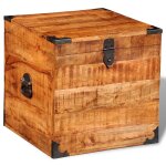 Vidaxl coffre de rangement cubique bois massif de manguier Vidaxl coffre de rangement cubique bois massif de manguier