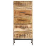 Vidaxl coffre à tiroirs 45 x 35 x 106 cm bois de manguier massif Vidaxl coffre à tiroirs 45 x 35 x 106 cm bois de manguier massif