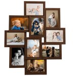 Vidaxl collage de cadres photo pour photo de 10x(10x15 cm) marron mdf Vidaxl collage de cadres photo pour photo de 10x(10x15 cm) marron mdf