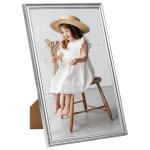 Vidaxl collage de cadres photo 3 pcs de mur table argent 13x18 cm mdf