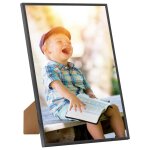 Vidaxl collage de cadres photo 3 pcs de mur table noir 15x21 cm mdf