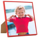 Vidaxl collage de cadres photo 3 pcs au mur table rouge 30x30 cm mdf