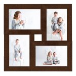 Vidaxl collage de cadres photo pour photo de 4x(13x18 cm) marron mdf