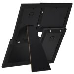 Vidaxl collage de cadres photo pour photo de 4x (13x18 cm) noir mdf