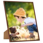 Vidaxl collage de cadres photo 5 pcs de mur table bronze 30x30 cm mdf