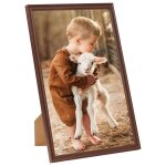 Vidaxl collage de cadres photo 5 pcs de mur table marron 13x18 cm mdf