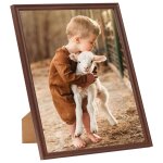 Vidaxl collage de cadres photo 5 pcs de mur table marron 30x30 cm mdf