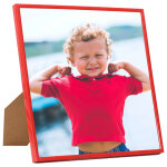 Vidaxl collage de cadres photo 5 pcs de mur table rouge 30x30 cm mdf