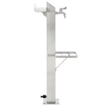 Vidaxl colonne � eau de jardin carr�e acier inoxydable 95 cm
