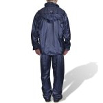 Vidaxl combinaison de pluie avec capuche 2 pcs hommes bleu marine xl Vidaxl combinaison de pluie avec capuche 2 pcs hommes bleu marine xl