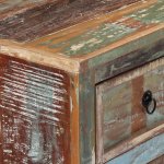 Vidaxl commode 130x40x80 cm bois de rcupration solide