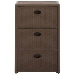 Vidaxl commode à 3 tiroirs taupe 40x40x60 cm Vidaxl commode à 3 tiroirs taupe 40x40x60 cm