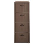 Vidaxl commode à 4 tiroirs taupe 30x40x80 cm Vidaxl commode à 4 tiroirs taupe 30x40x80 cm