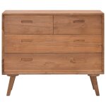 Vidaxl commode 90x35x75 cm bois de teck massif