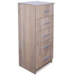 Vidaxl commode haute aggloméré 41 x 35 x 106 cm chêne Vidaxl commode haute aggloméré 41 x 35 x 106 cm chêne