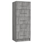 Vidaxl commode haute gris bton 41x35x106 cm agglomr