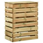 Vidaxl composteur de jardin � lattes 80x50x100 cm bois de pin impr�gn�