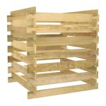 Vidaxl composteur de jardin  lattes 90x90x90 cm bois de pin imprgn