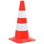 Vidaxl cônes de signalisation réfléchissants 20pcs rouge et blanc 50cm Vidaxl cônes de signalisation réfléchissants 20pcs rouge et blanc 50cm