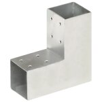 Vidaxl connecteurs de poteau 4 pcs forme en l mtal galvanis 71x71 mm