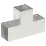 Vidaxl connecteurs de poteau 4pcs forme en t mtal galvanis 101x101mm