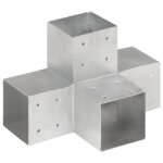 Vidaxl connecteurs de poteau 4pcs forme en x mtal galvanis 101x101mm
