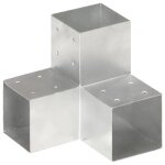 Vidaxl connecteurs de poteau 4pcs forme en y m�tal galvanis� 101x101mm