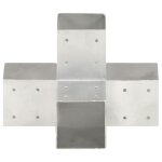 Vidaxl connecteur de poteau forme en x m�tal galvanis� 91x91 mm