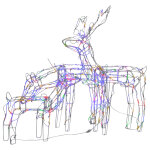 Vidaxl cordon lumineux de no�l 3 pcs rennes 229 led