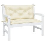 Vidaxl coussin de balancelle blanc crme 100 cm tissu