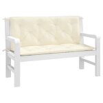 Vidaxl coussin de balancelle blanc crme 120 cm tissu