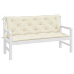 Vidaxl coussin de balancelle blanc crme 150 cm tissu