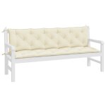 Vidaxl coussin de balancelle blanc crme 180 cm tissu