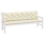 Vidaxl coussin de balancelle blanc cr�me 200 cm tissu