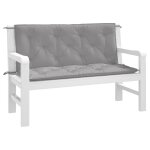 Vidaxl coussin de balancelle gris 120 cm tissu
