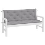 Vidaxl coussin de balancelle gris 150 cm tissu