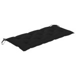 Vidaxl coussin pour balancelle noir 120 cm tissu