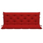Vidaxl coussin de balancelle rouge 150 cm tissu