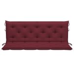 Vidaxl coussin de balancelle rouge bordeaux 150 cm tissu