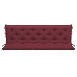Vidaxl coussin de balancelle rouge bordeaux 180 cm tissu