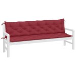 Vidaxl coussin de balancelle rouge bordeaux 200 cm tissu