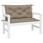 Vidaxl coussin de balancelle taupe 100 cm tissu