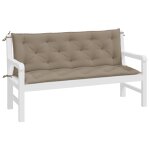 Vidaxl coussin de balancelle taupe 150 cm tissu