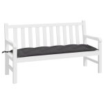 Vidaxl coussin de banc de jardin anthracite 150x50x7 cm tissu