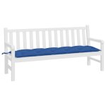 Vidaxl coussin de banc de jardin bleu 180x50x7 cm tissu
